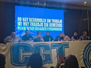APISSyS participó del Plenario Patagónico de la CGT realizado en Comodoro Rivadavia, un encuentro que reunió a las regionales de Chubut, Santa Cruz y Río Negro junto a la conducción nacional de la CGT.